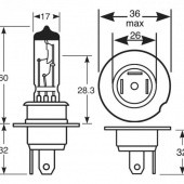 P36T HALOGEN: P36T Halogen bulb with twin axial filament and filament shield from £0.01 each